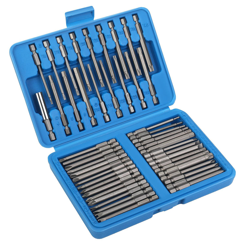 Pikkade löökotsikute komplekt kruvikeerajale 75mm + 50tk hoidik. KD11865