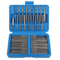 Set of long impact bits for screwdriver 75mm + 50pc holder. KD11865 (D25)