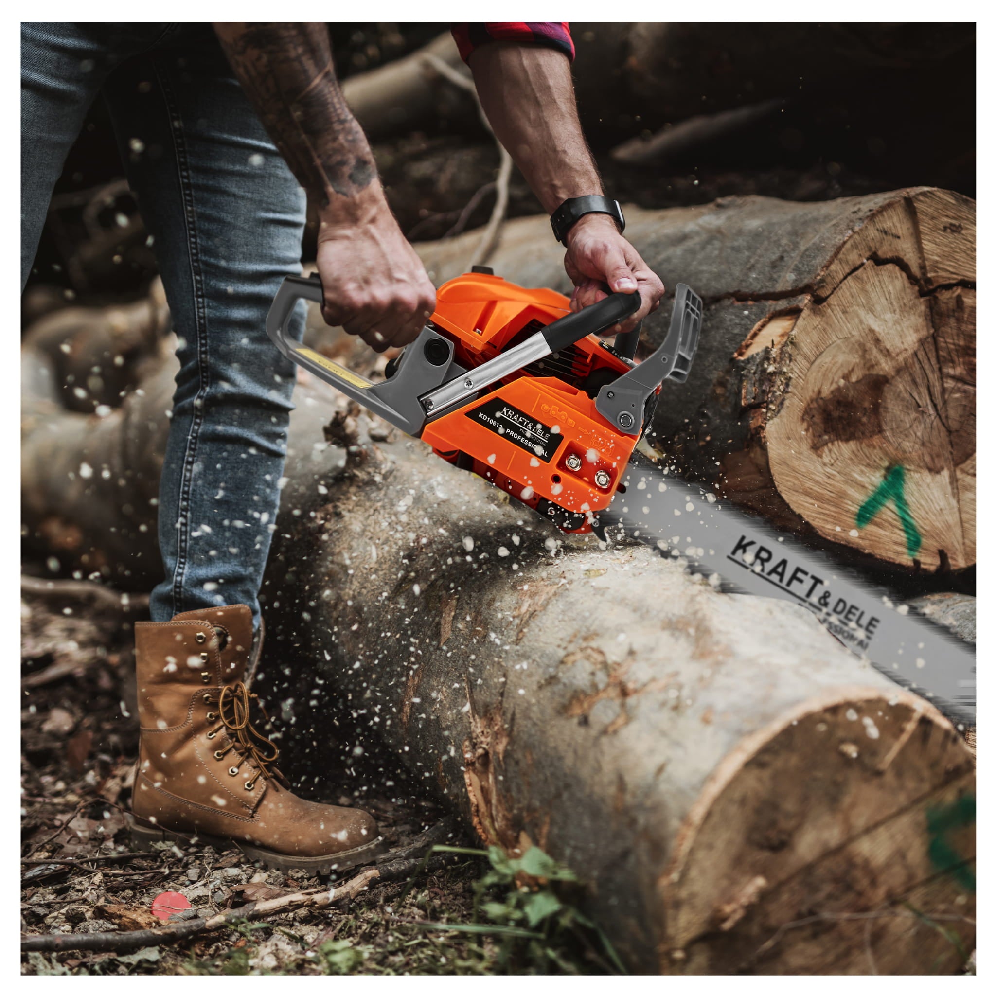 Gasoline chainsaw 5.9HP / 16" / 18" + Accessories KD10613