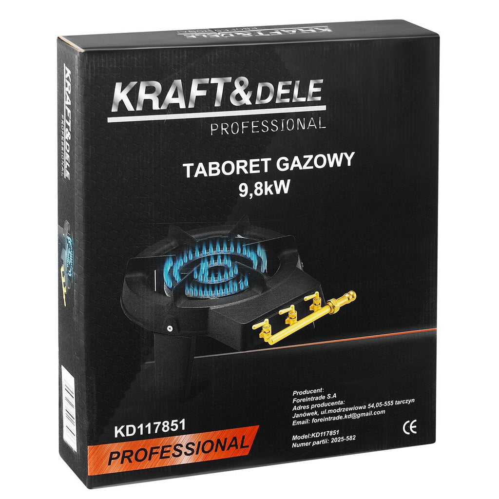 KRAFT&DELE gaasipliit 9,8 kW KD117851