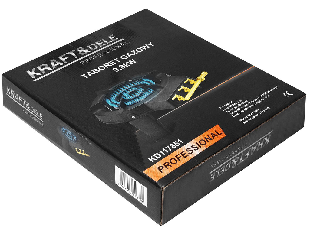 KRAFT&DELE gaasipliit 9,8 kW KD117851