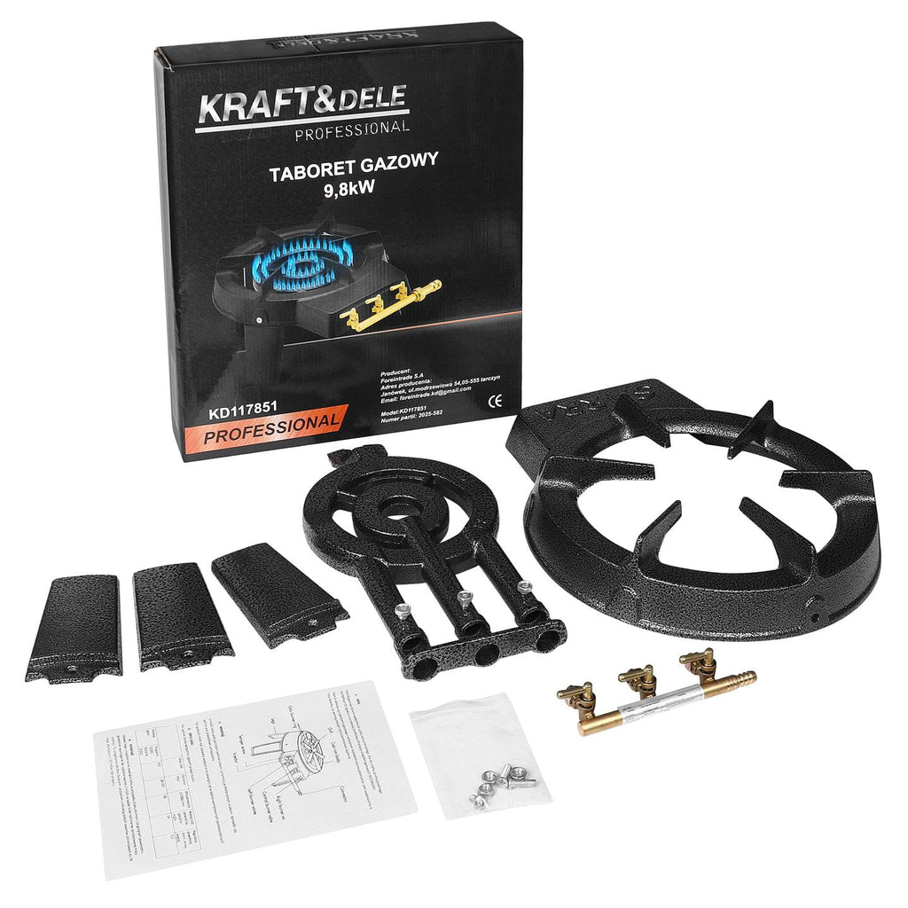 KRAFT&DELE gaasipliit 9,8 kW KD117851