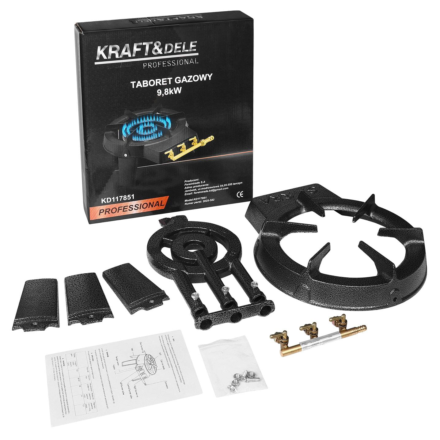 KRAFT&DELE gaasipliit 9,8 kW KD117851