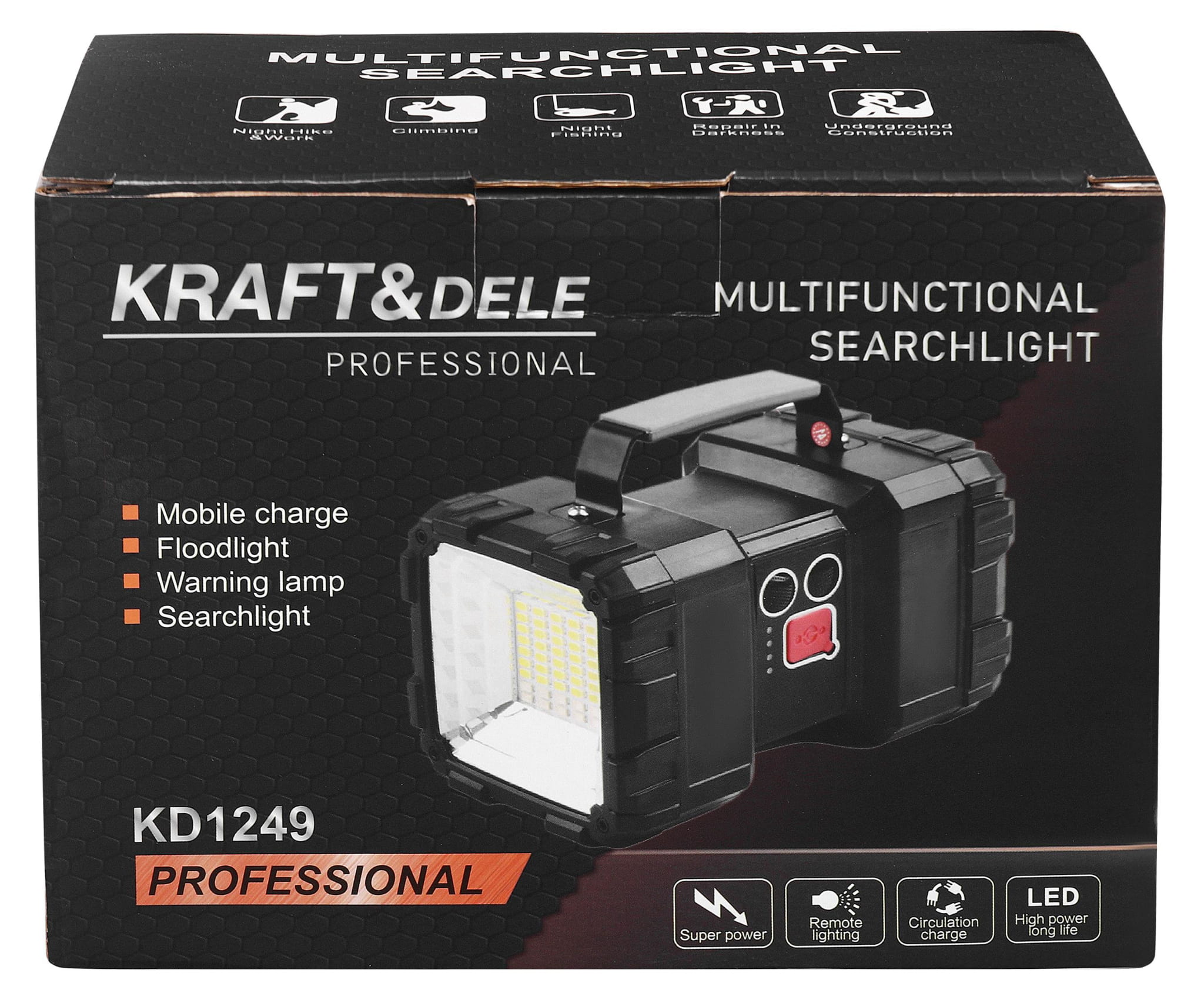 Laetav LED taskulamp akupangaga KD1249