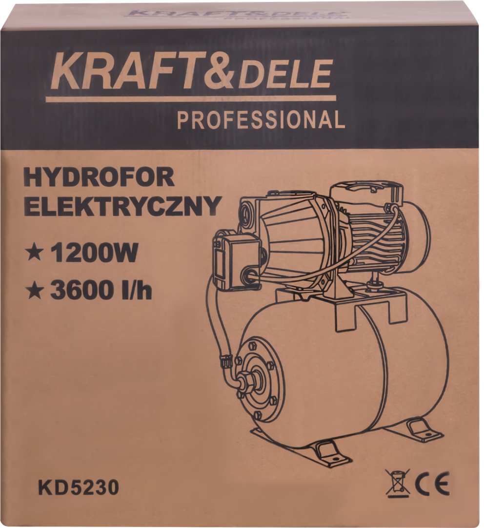 Hüdrofoor 1200W 3600L/h paak 24L KD5230
