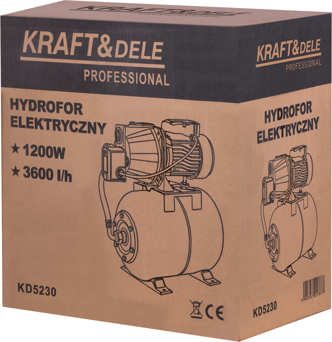Hüdrofoor 1200W 3600L/h paak 24L KD5230