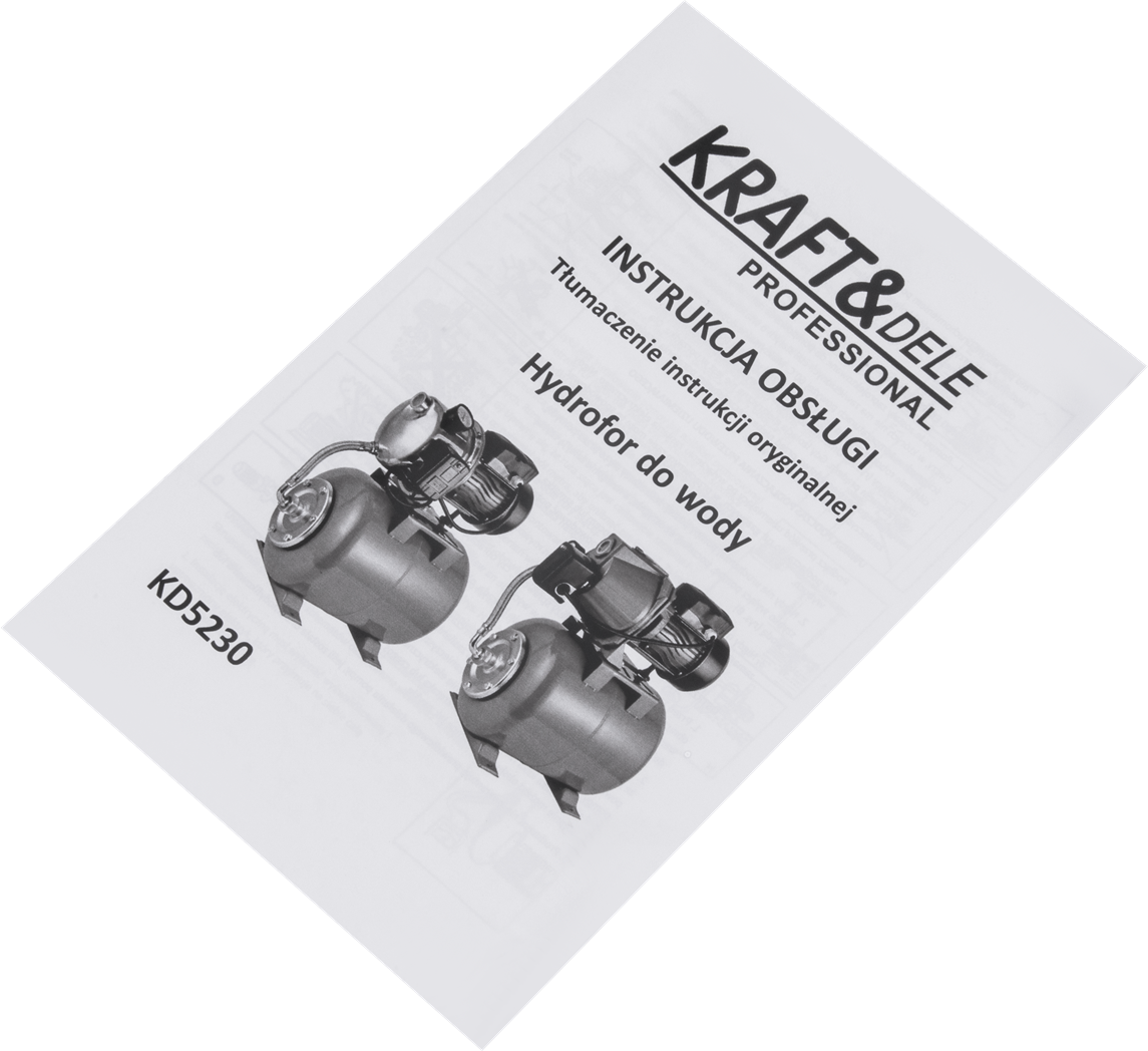 Hüdrofoor 1200W 3600L/h paak 24L KD5230