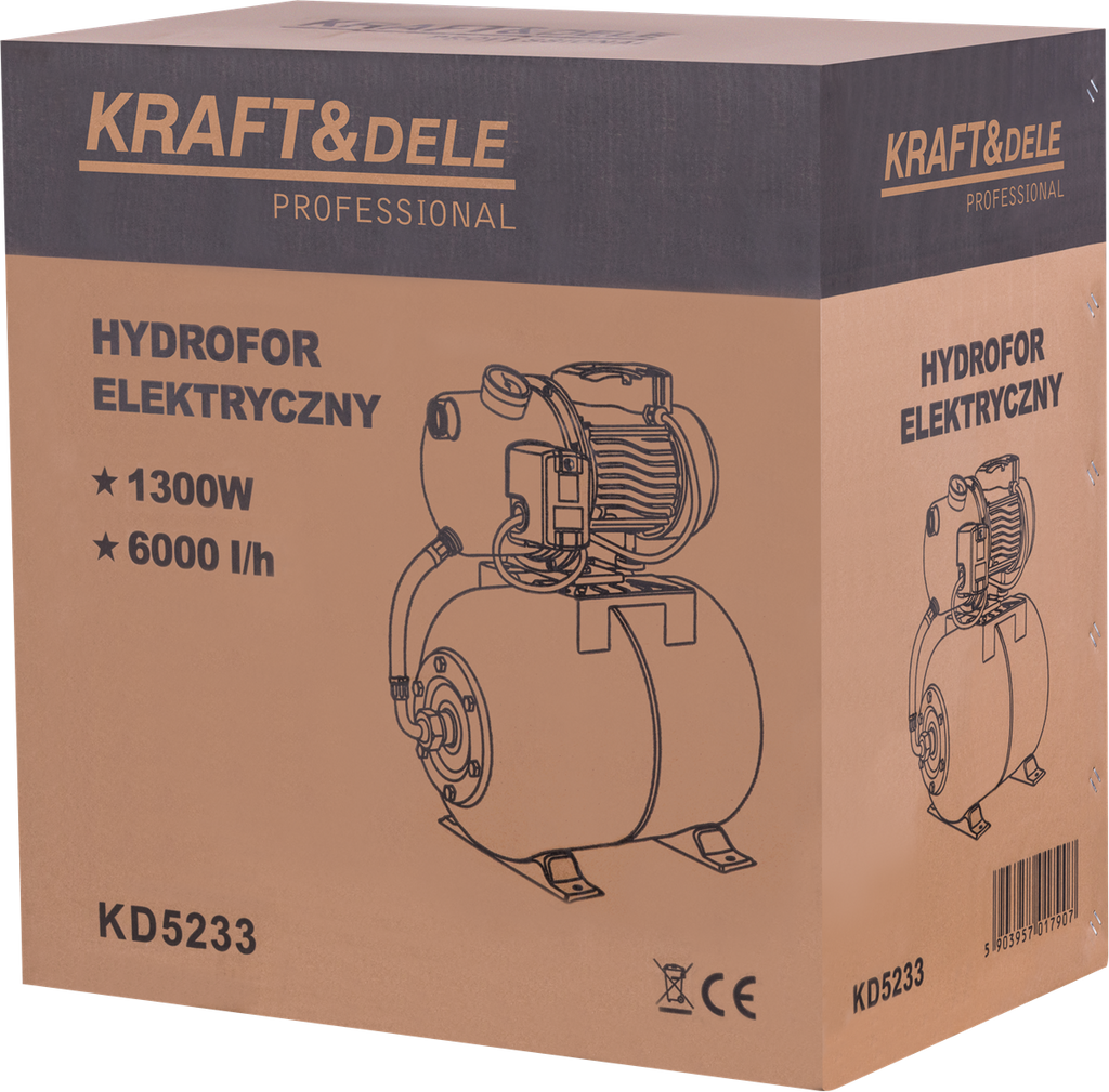 HYDROFOR 1300W 6000L/H TANK 50L KD5233