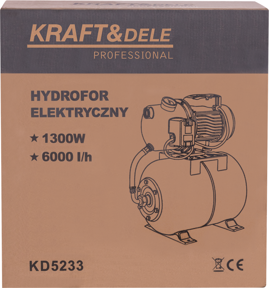 HYDROFOR 1300W 6000L/H TANK 50L KD5233