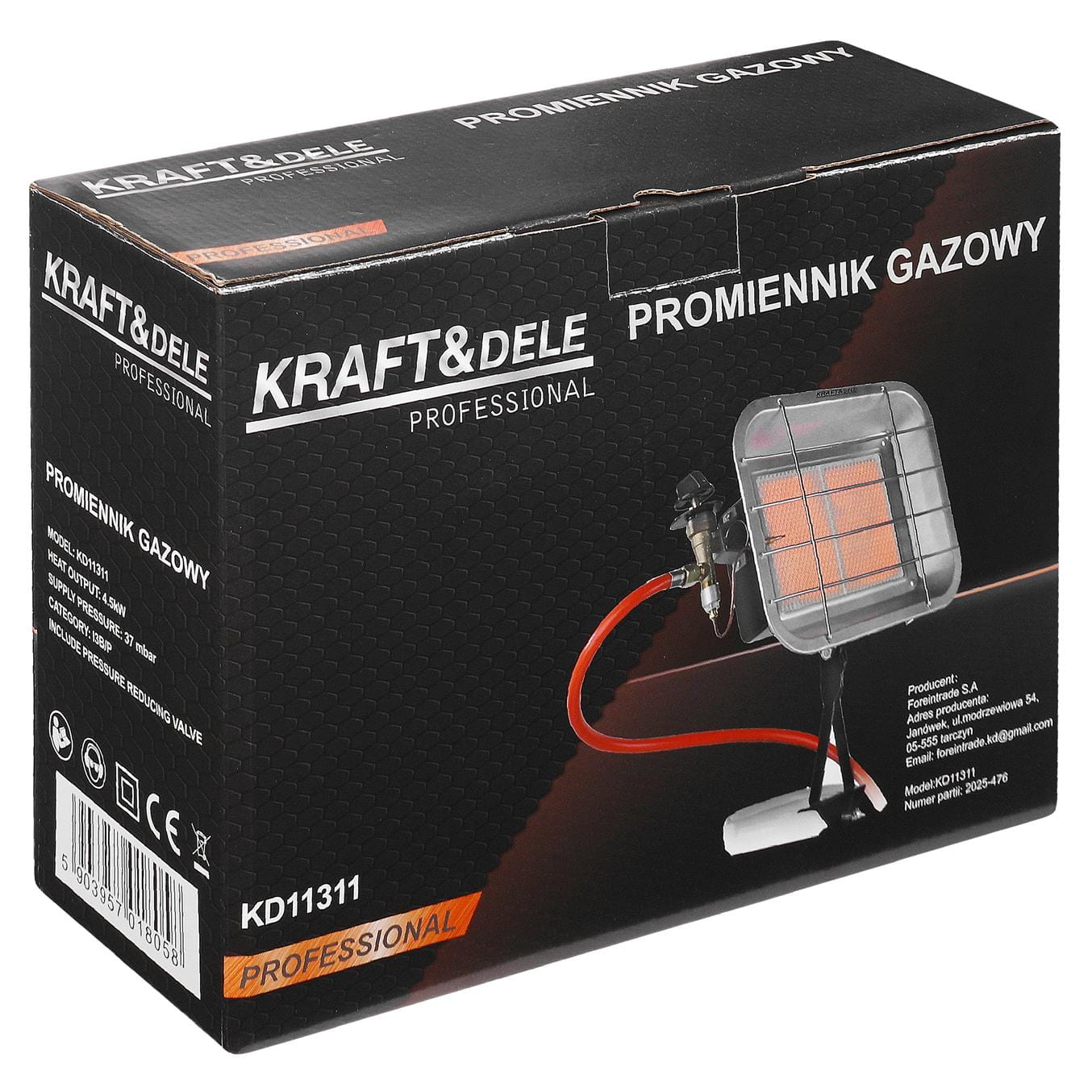 Gas heater 4.5kW KD11311 (VD12)