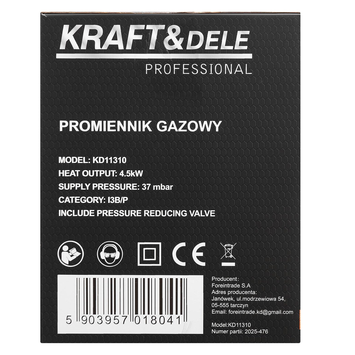 KRAFT&DELE gaasikiirgur 4,5 kW KD11310