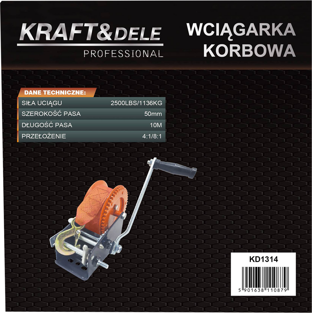 Belt hand winch 2500Ibs KD1314