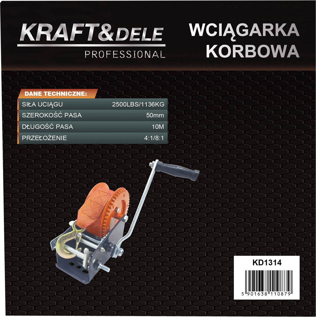 Belt hand winch 2500Ibs KD1314