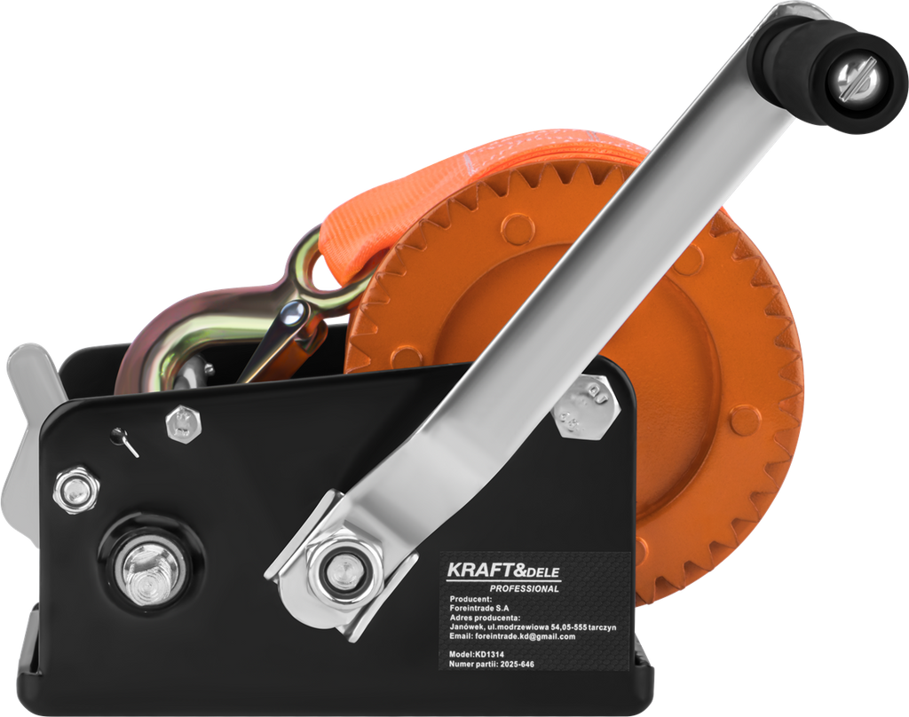 Belt hand winch 2500Ibs KD1314