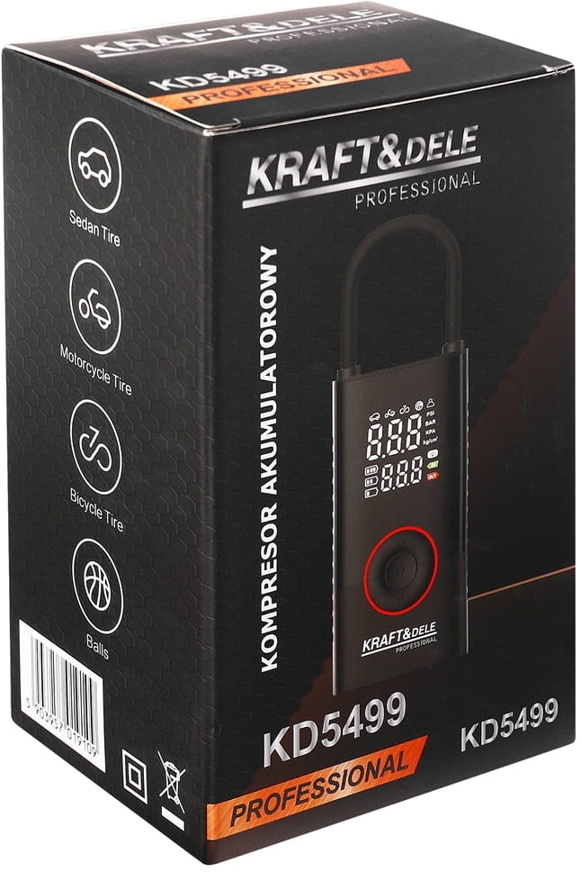 CORDLESS COMPRESSOR + FLASHLIGHT 85W 4000mAh KD5499 (B33)