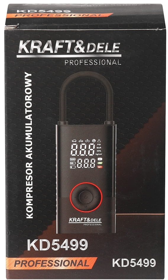 CORDLESS COMPRESSOR + FLASHLIGHT 85W 4000mAh KD5499 (B33)