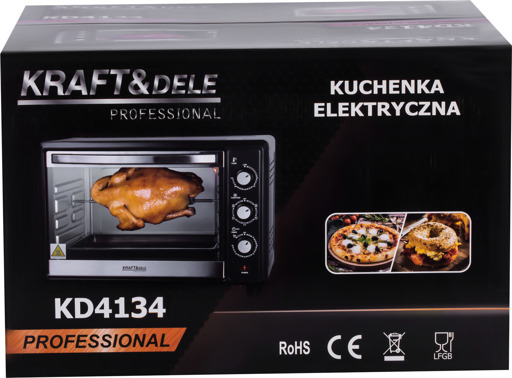 ELEKTRIAHI 45L 2000W GRILLIKÜPSETUSE FUNKTSIOON + TARVIKUD KD4134