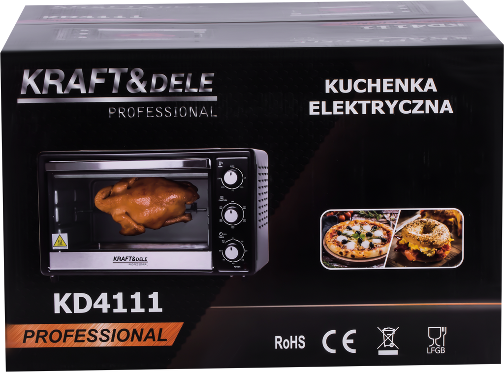 ELEKTRIAHI 30L 1650W GRILLIKEERDUSFUNKTSIOON + TARVIKUD KD4111