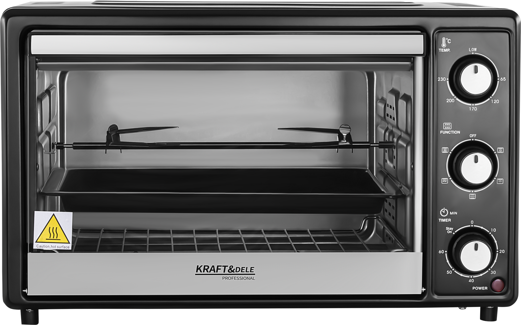 ELECTRIC OVEN 30L 1650W ROTISSERIE FUNCTION + ACCESSORIES KD4111