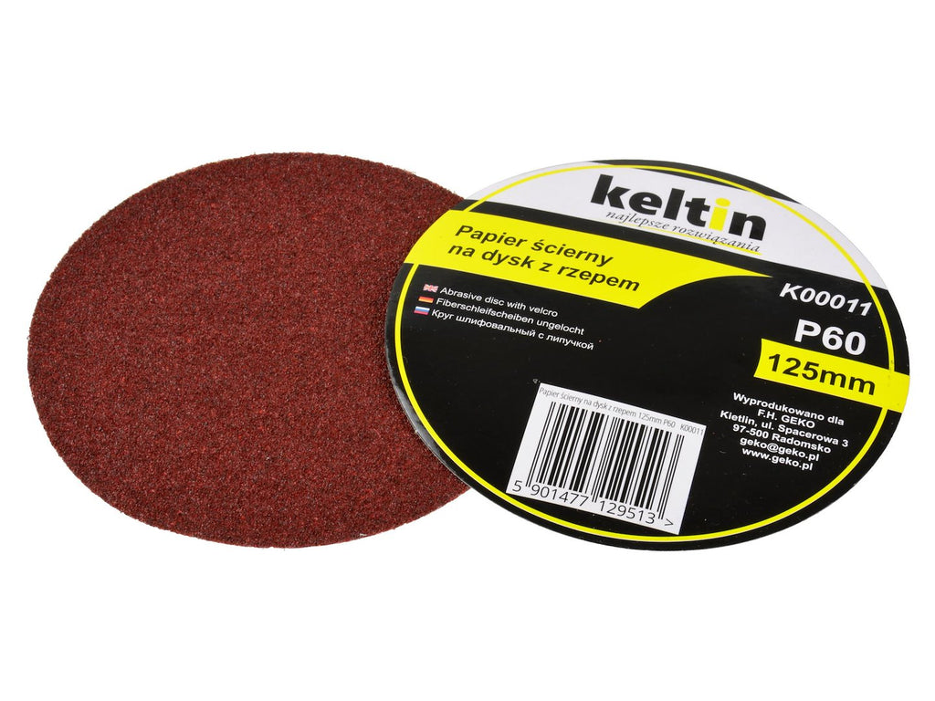 Aluminium oxide Velcro disc 125 mm P60