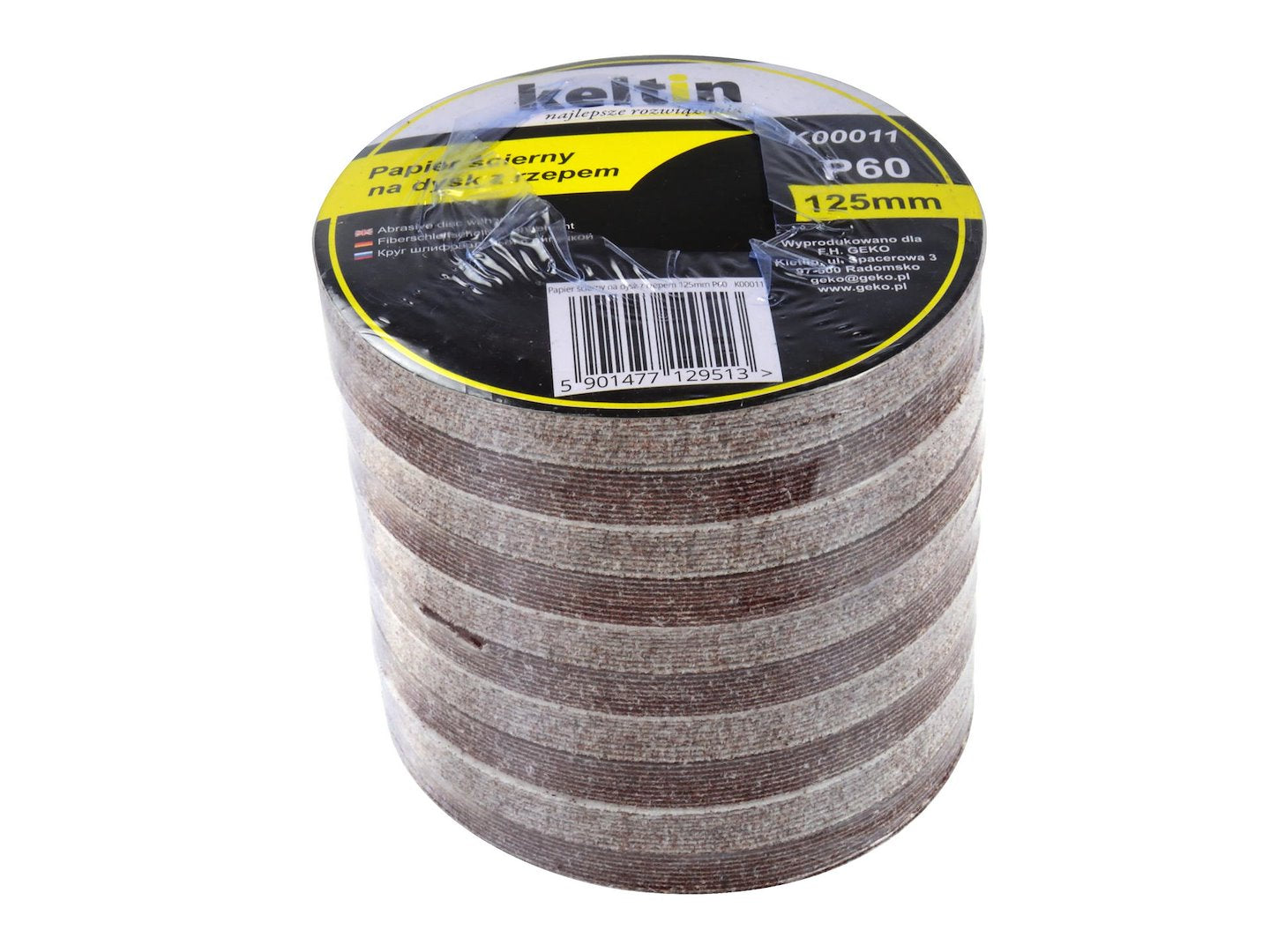 Aluminium oxide Velcro disc 125 mm P60
