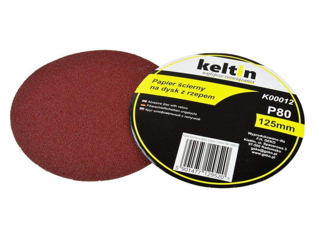 Aluminium Oxide Velcro Disc 125 mm P80