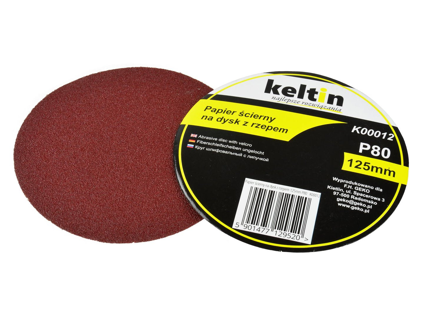 Aluminium Oxide Velcro Disc 125 mm P80