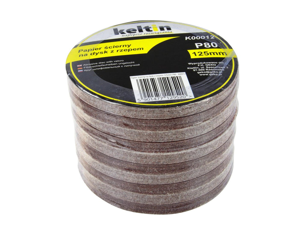 Aluminium Oxide Velcro Disc 125 mm P80