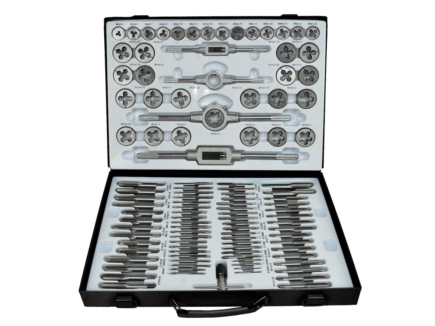 110 pcs metric tap and die set