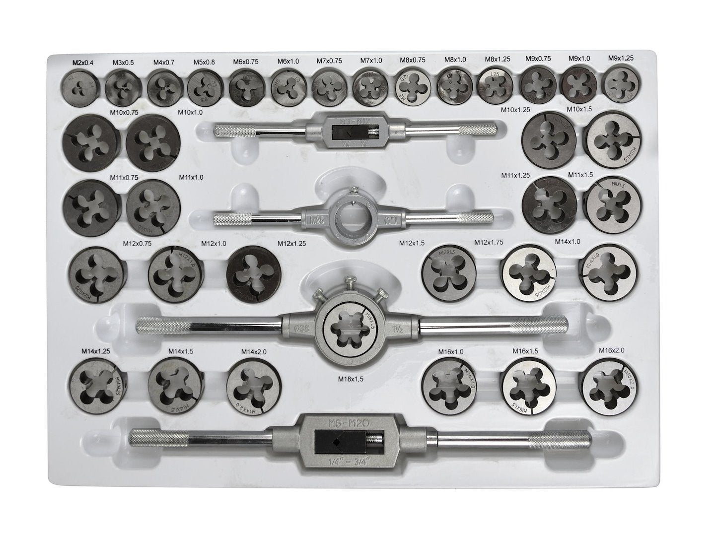 110 pcs metric tap and die set