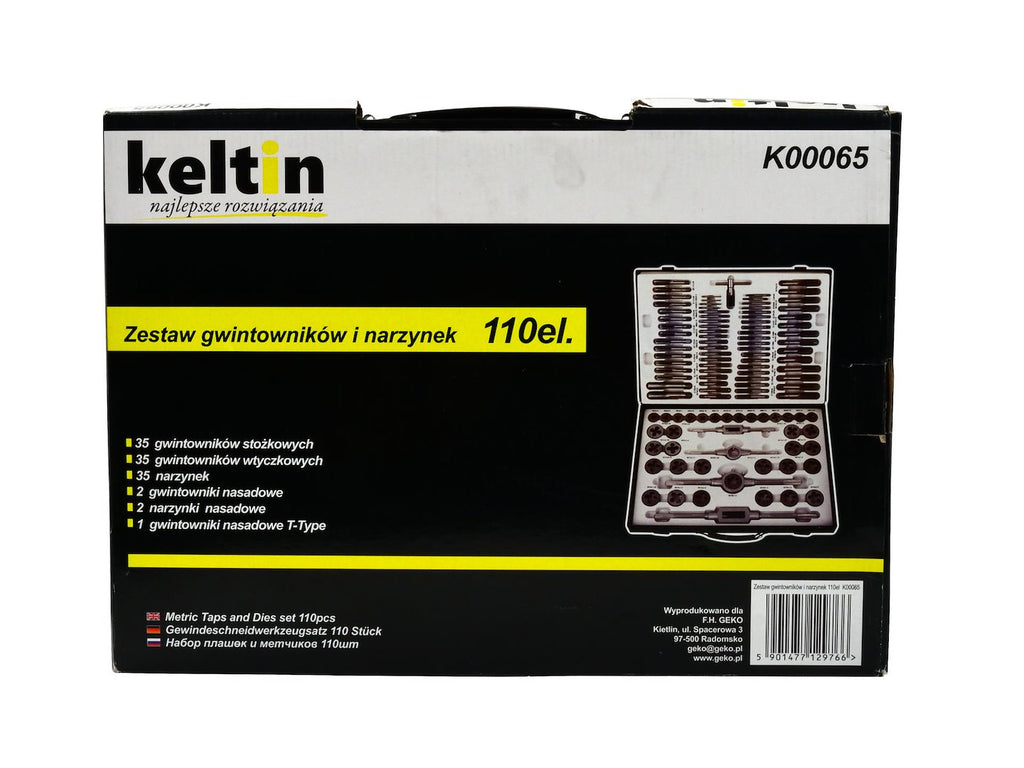 110 pcs metric tap and die set