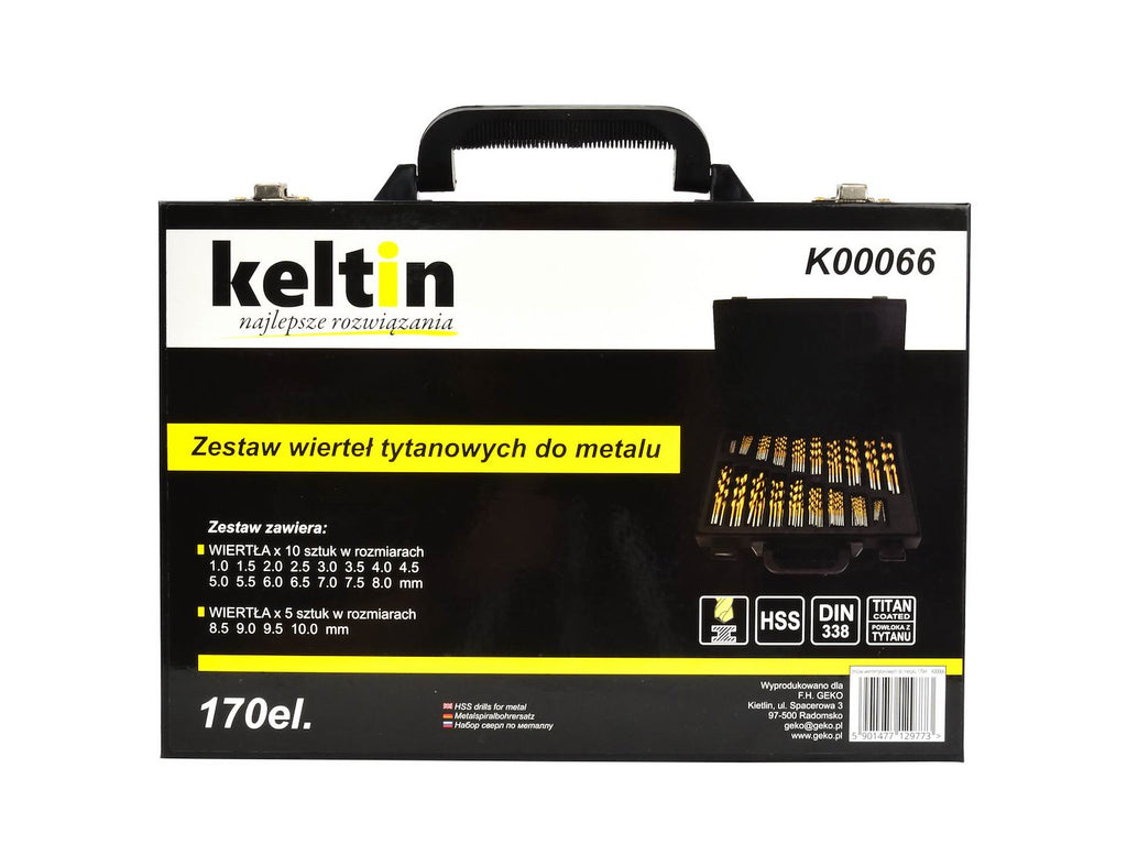 Zestaw wierteł tytanowych do metalu 170el.(5)