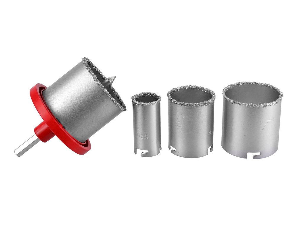 Tungsten Carbide Gritted Hole Saw Set, 4 pcs