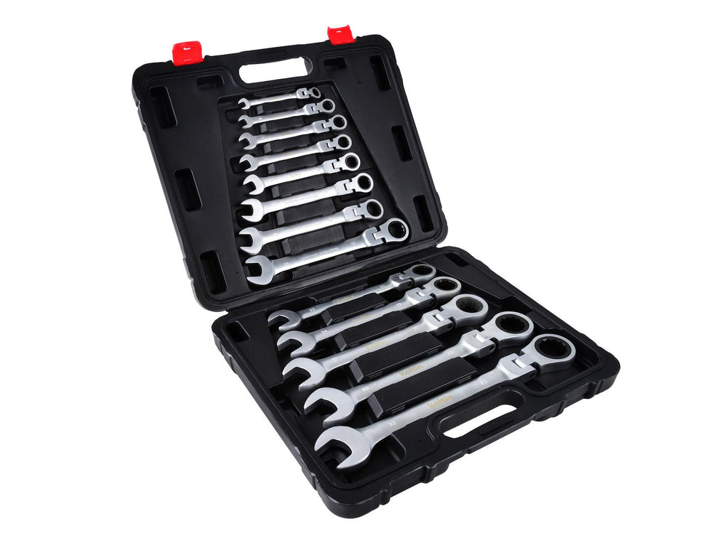 Reversible Ratcheting Wrench Set, 8–32 mm, 13 pcs