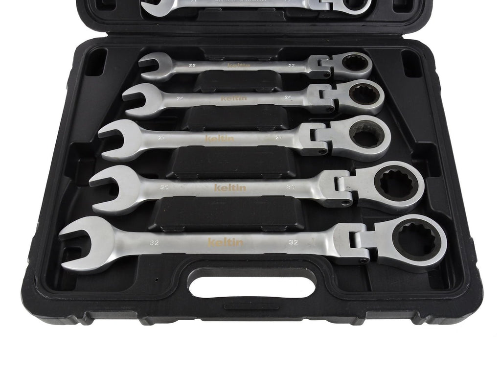 Reversible Ratcheting Wrench Set, 8–32 mm, 13 pcs