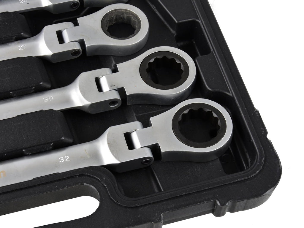 Reversible Ratcheting Wrench Set, 8–32 mm, 13 pcs