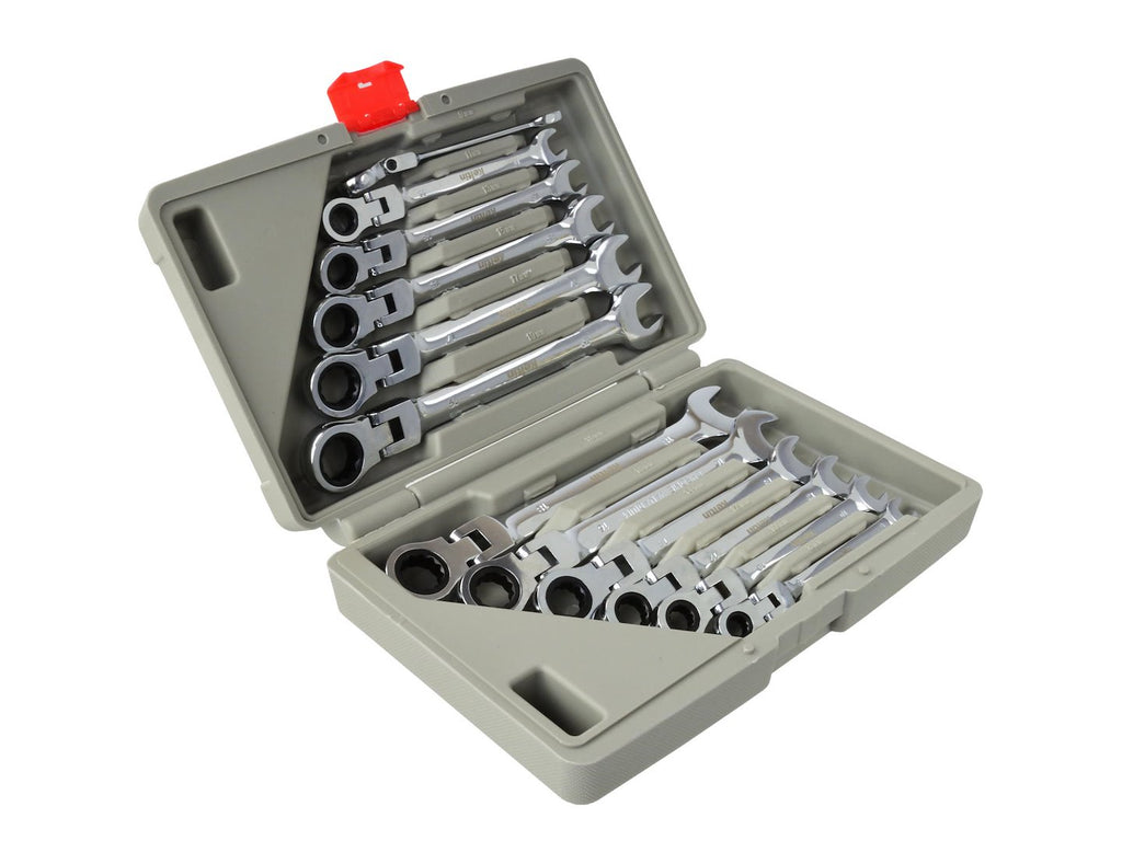 Reversible Ratcheting Wrench Set, 8-19 mm, 12 pcs