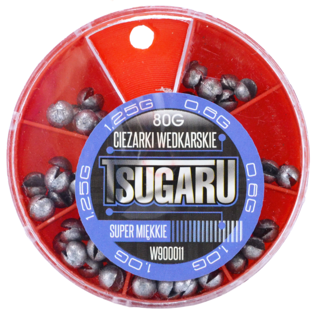 Tsugaru pliikuulist kalapliiatsite komplekt 80g, 3 suurust