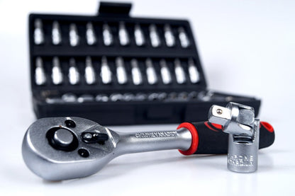 46 - osaline 1/4" padrunvõtmete komplekt – Torx, PH, HEX, SL – 10101 - Ostuklikk
