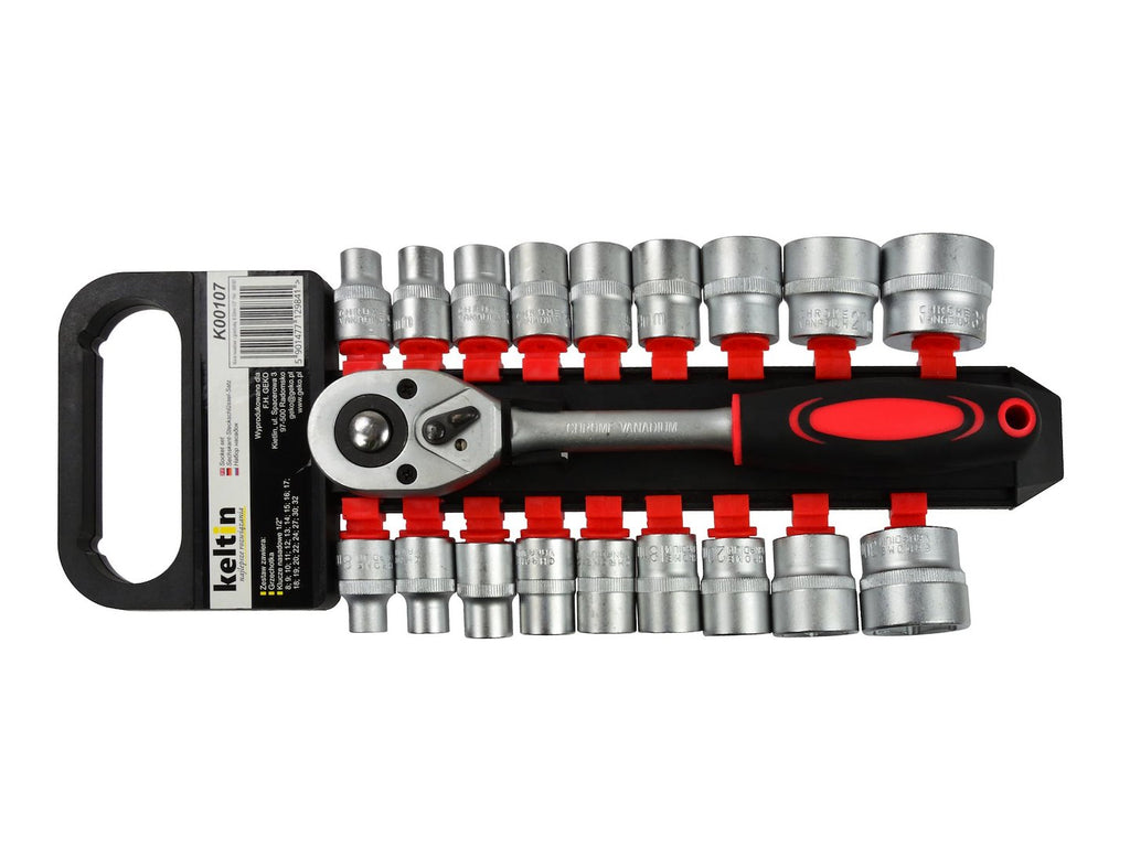 19 pcs of sockets 8-32 mm with ratchet