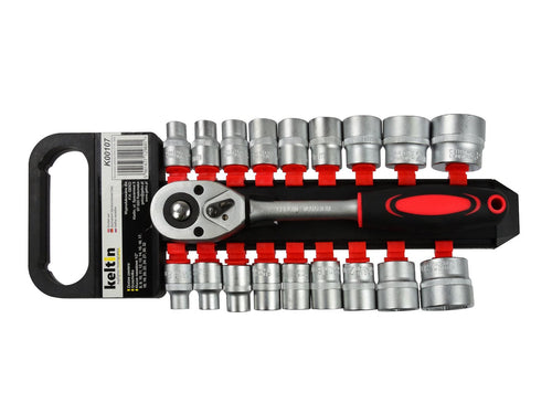 19 pcs of sockets 8-32 mm with ratchet