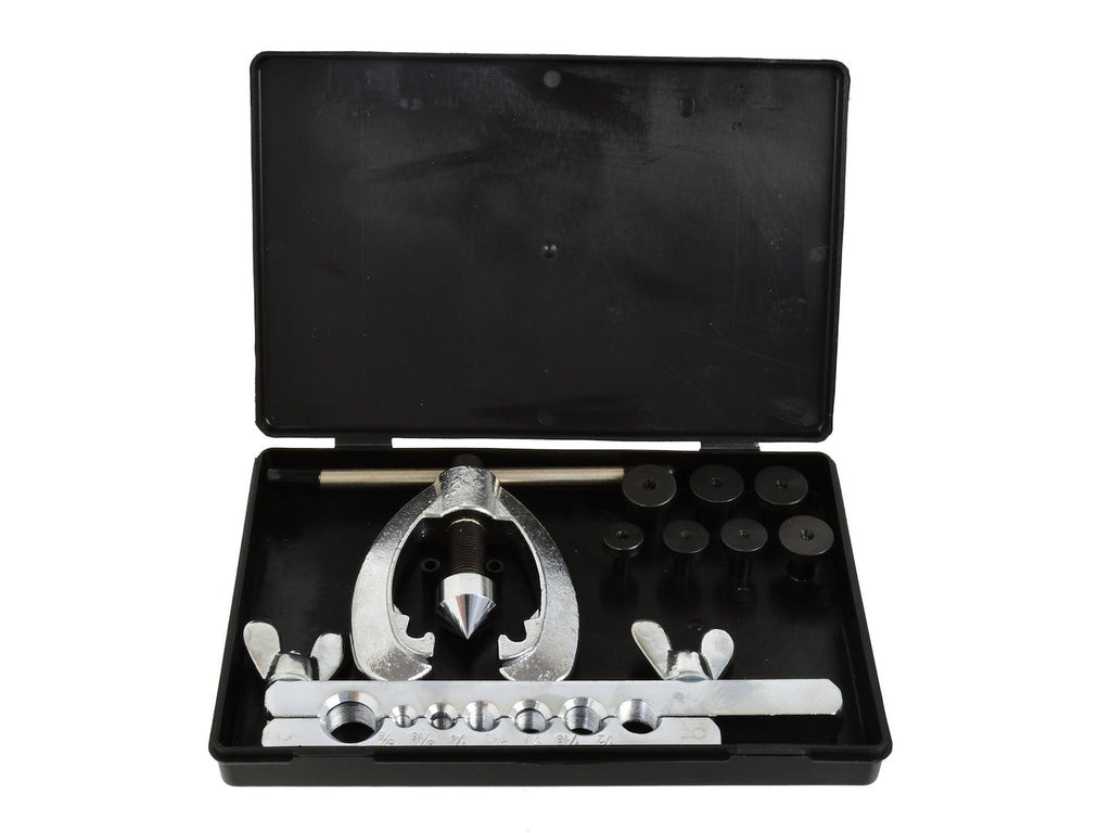 9-piece double-flaring tool kit, black case