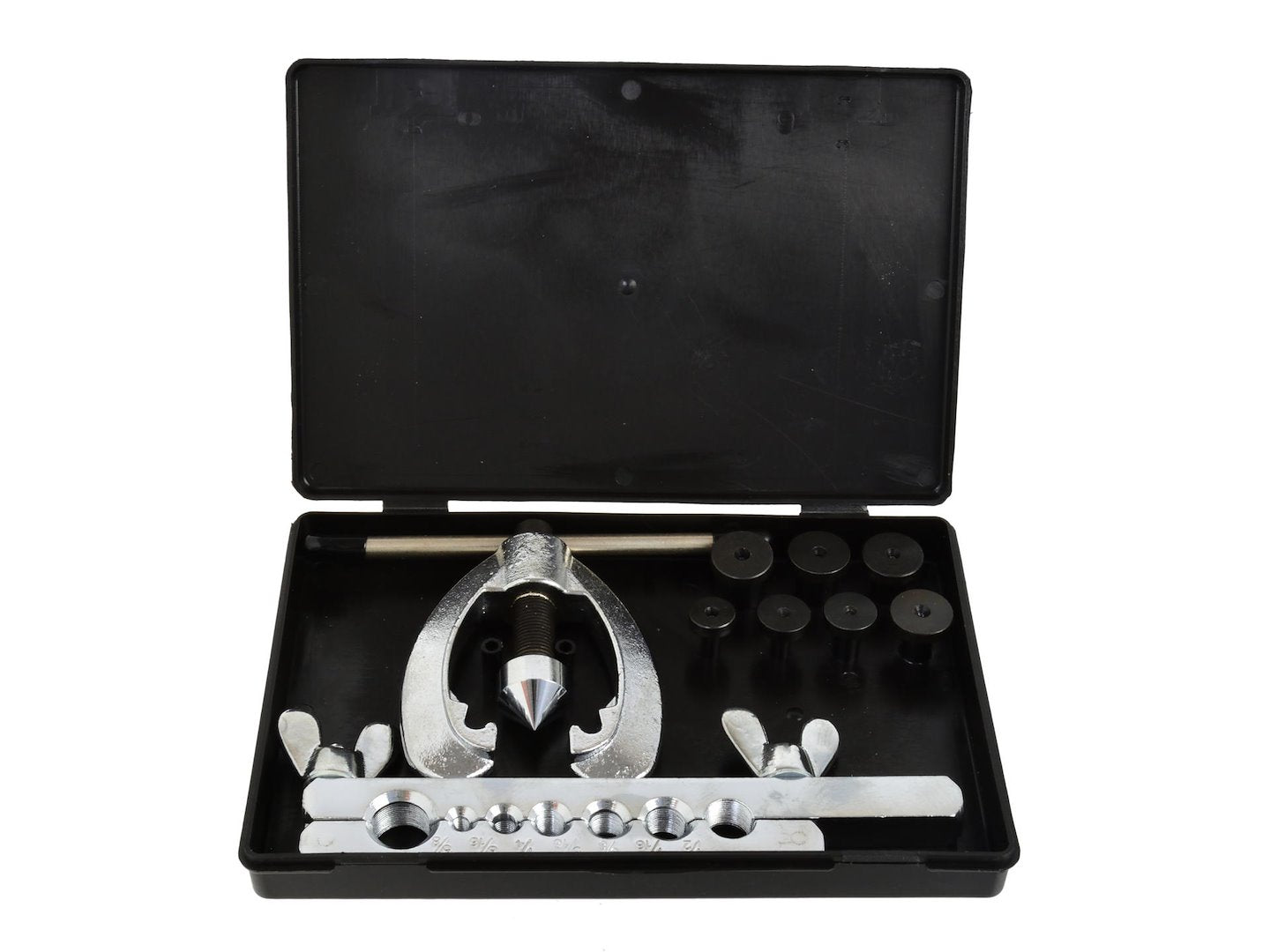 9-piece double-flaring tool kit, black case
