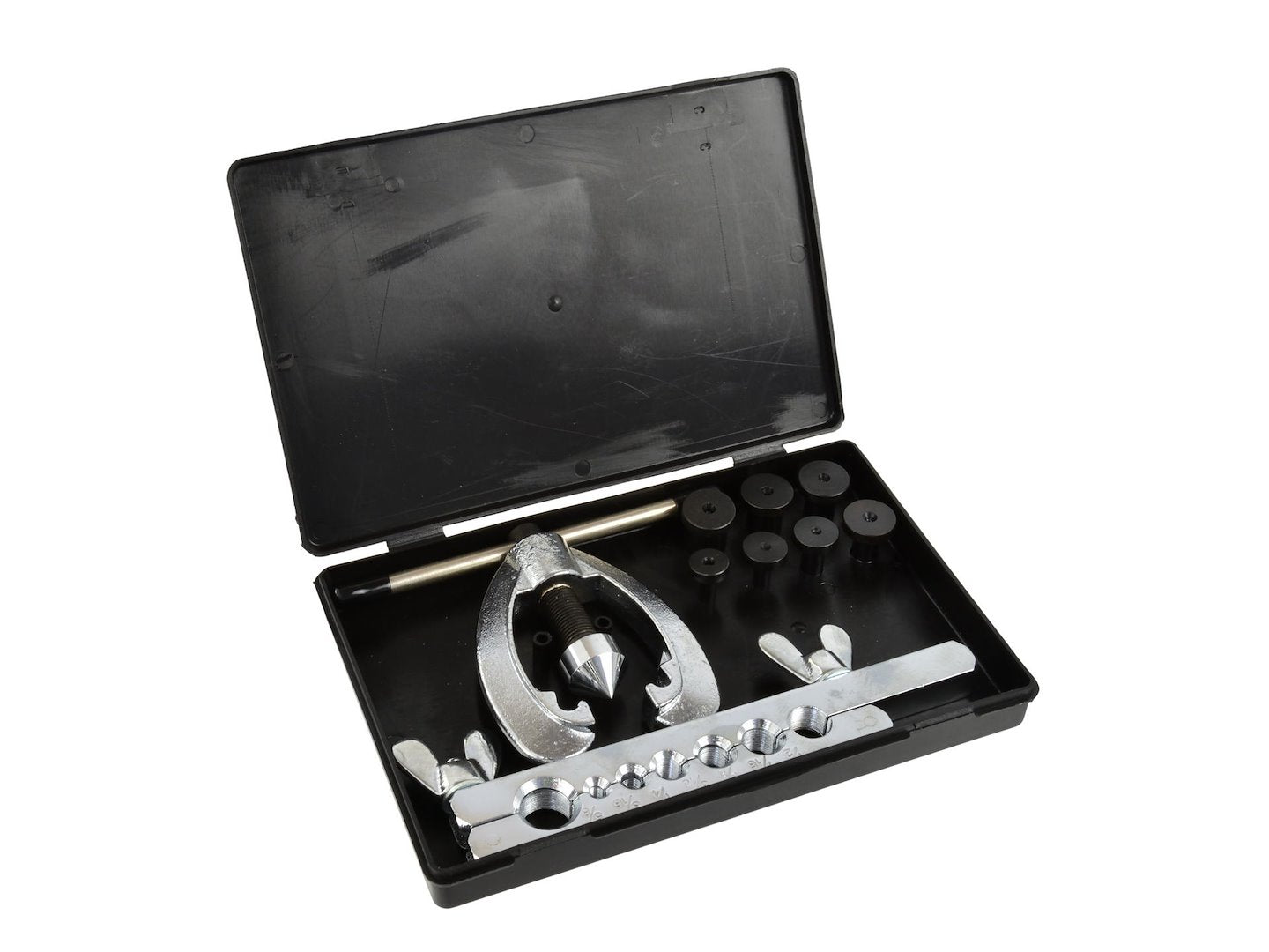 9-piece double-flaring tool kit, black case