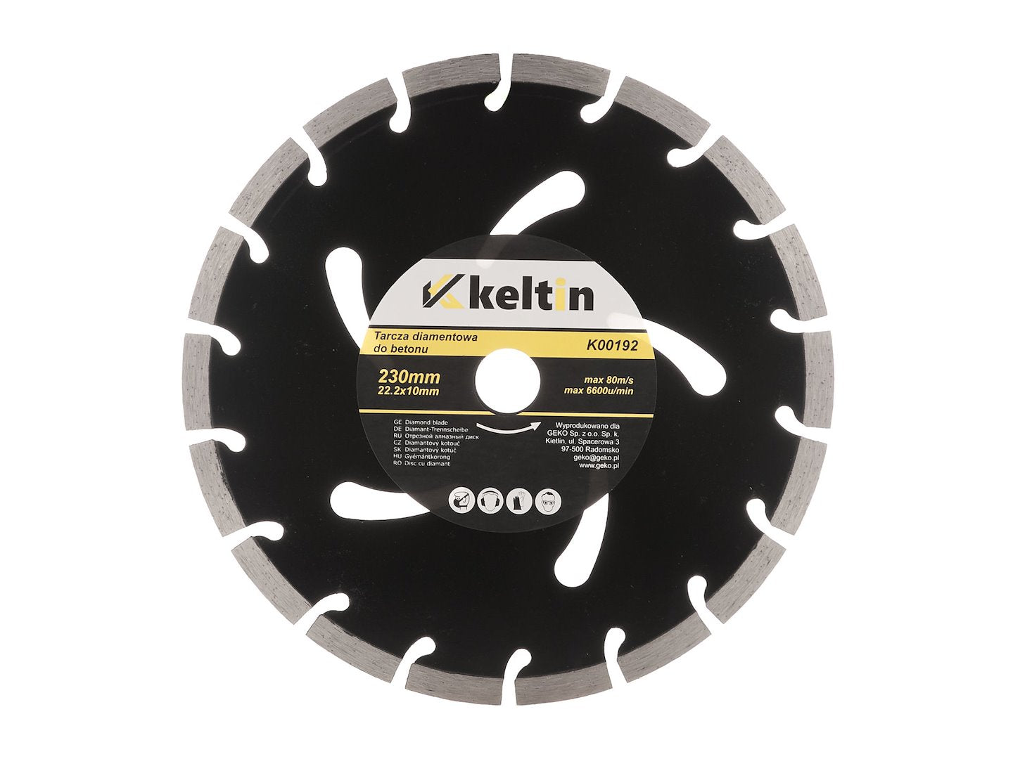 Segmented diamond blade 230x22.2x10 mm /black/