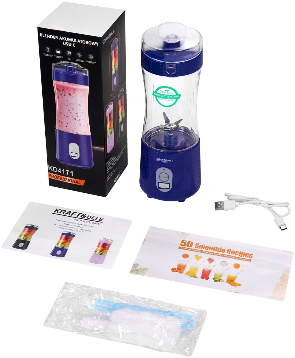 Cordless USB-C Blender 380ml / 2x3000mAh KD4171