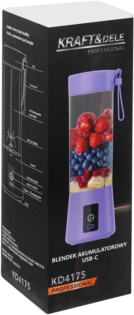 Cordless USB-C Blender 400ml / 2x3000mAh KD4175