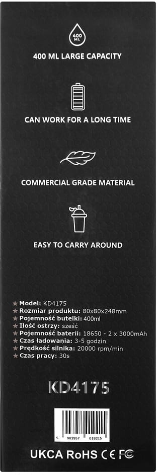 Cordless USB-C Blender 400ml / 2x3000mAh KD4175