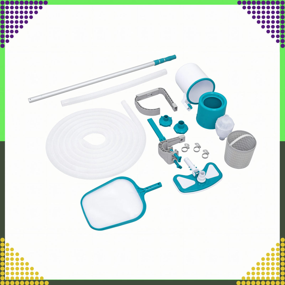 Bestway Deluxe 3-ühes basseinipuhastuskomplekt tolmuimejaga 58237