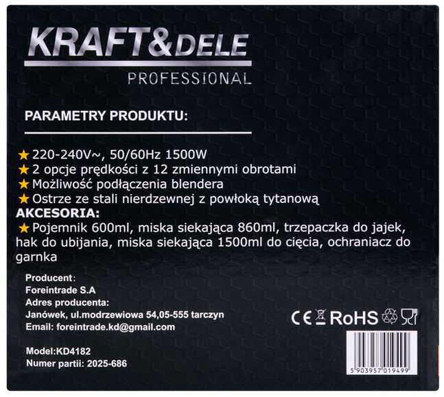 Blender 1500W + accessories KD4182
